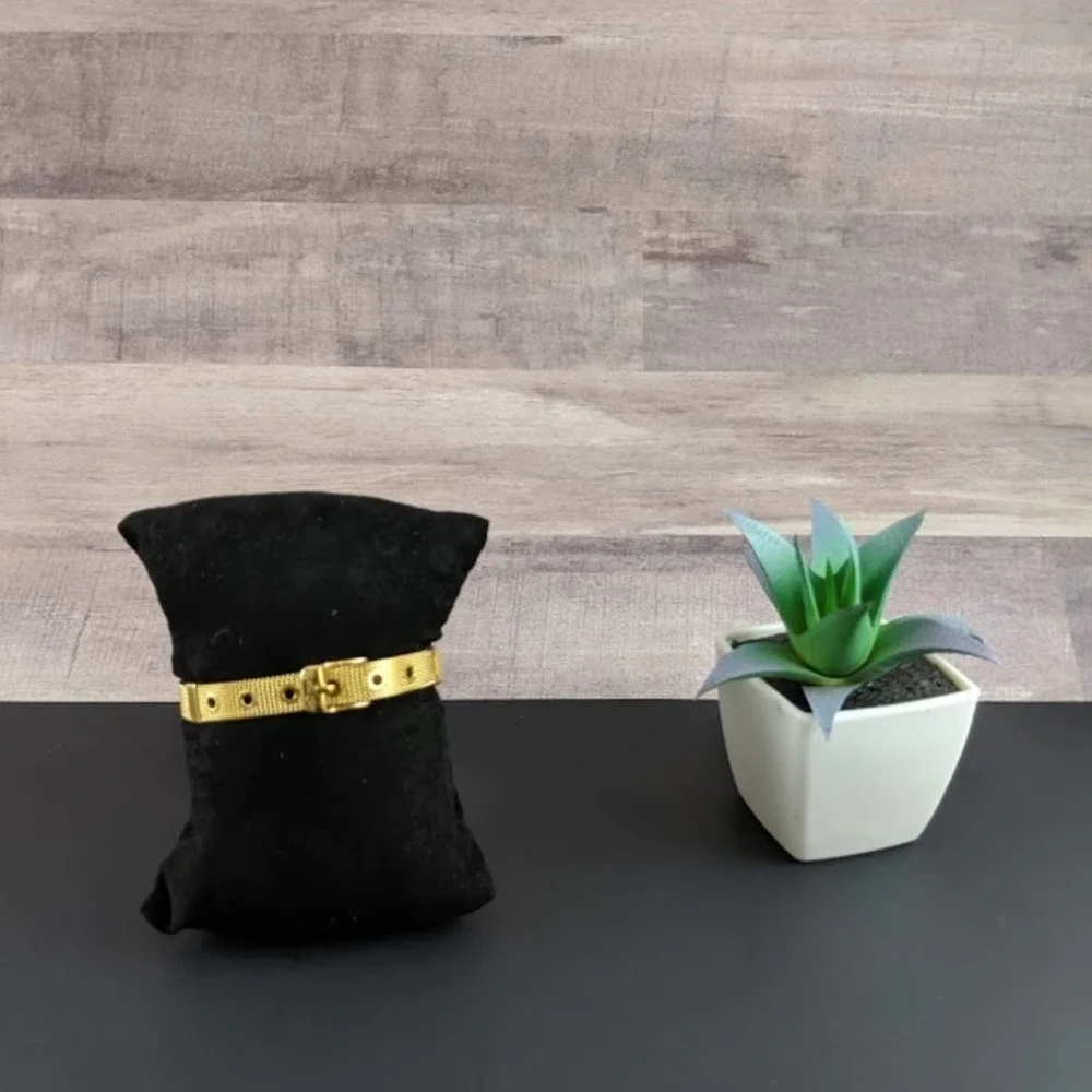 Gold Mesh Rustic Cuff Bracelet